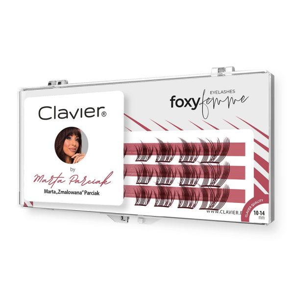 Clavier Foxy Femme by Marta „Zmalowana” Parciak kępki rzęs – efekt foxy eyes 10-14mm