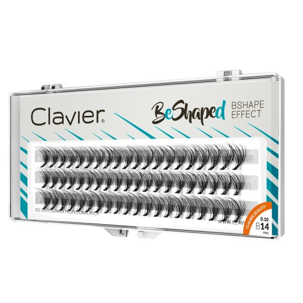 Clavier BeShaped jedwabne kępki rzęs skręt B 10D 14mm