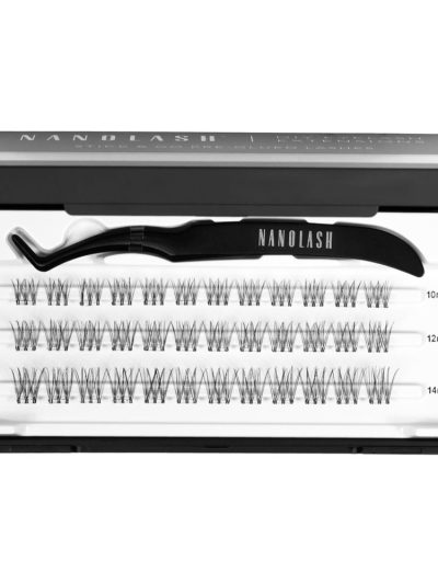 Nanolash DIY Eyelash Extensions Stick & Go kępki sztucznych rzęs z aplikatorem Innocent 36szt.