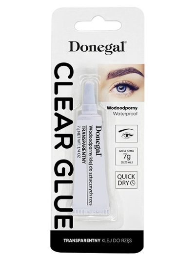 Donegal Clear Glue wodoodporny klej do rzęs Transparentny 7g