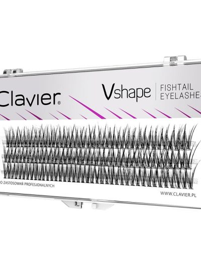 Clavier Vshape Fishtail Eyelashes kępki rzęs 14mm