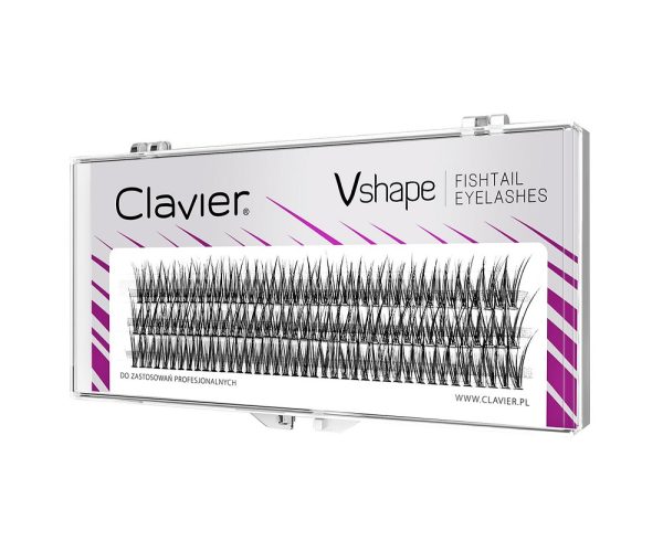 Clavier Vshape Fishtail Eyelashes kępki rzęs 14mm