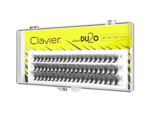 Clavier DU2O Double Volume MIX kępki rzęs 8mm-10mm-12mm Black