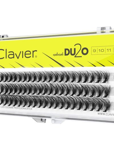 Clavier DU2O Double Volume MIX kępki rzęs 9mm-10mm-11mm Black