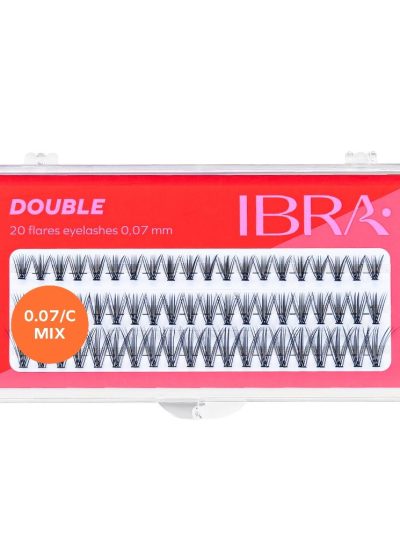 Ibra Double kępki sztucznych rzęs 0.07 C-Mix 60szt.
