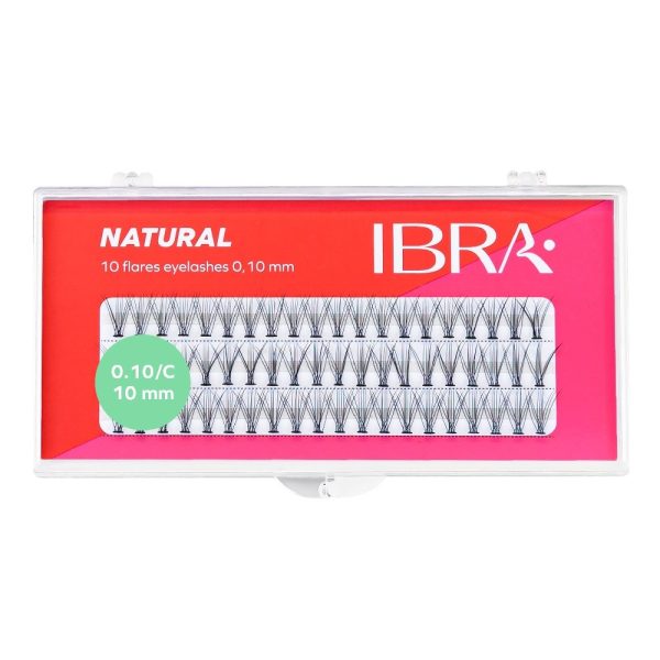 Ibra Kępki sztucznych rzęs Natural Knot-Free 0.10 C-10mm