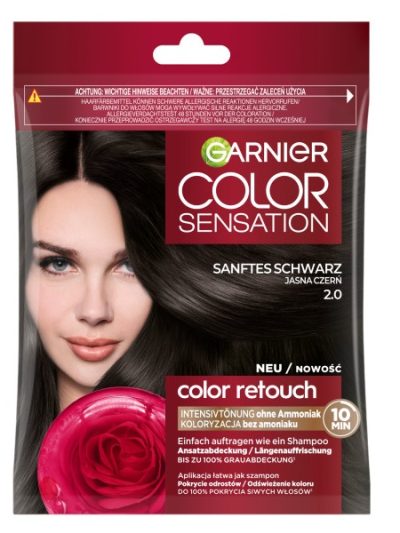 Garnier Color Sensation Color Retouch szampon koloryzujący 2.0 Jasna Czerń