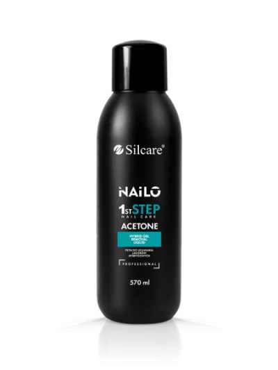 Silcare Nailo 1st Step Nail Acetone aceton do usuwania lakierów hybrydowych 570ml