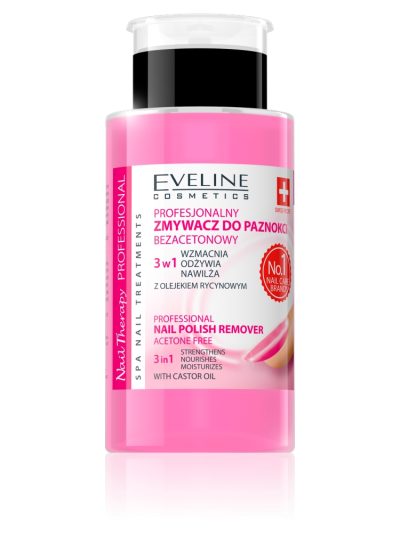 Eveline Cosmetics Nail Therapy Professional profesjonalny zmywacz do paznokci bezacetonowy 190ml