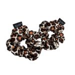 Glov Satin Scrunchies satynowe gumki do włosów M Cheetah 2szt