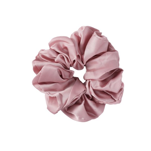 Sister Young Lilu satynowa gumka do włosów scrunchie Pink