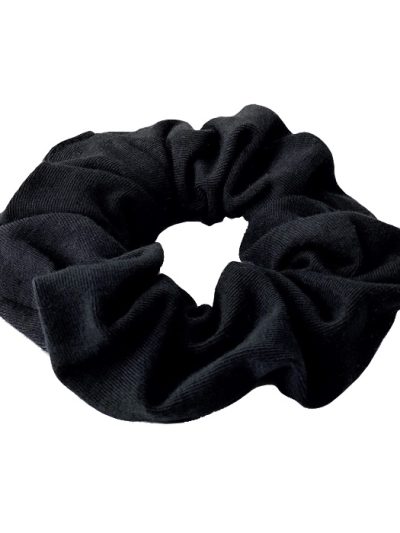 Anwen Bawełniana Scrunchie gumka do włosów Czarna