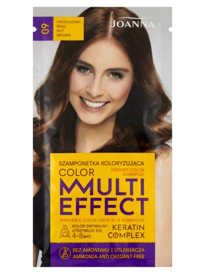 Joanna Multi Effect Color szamponetka koloryzująca 09 Orzechowy Brąz 35g