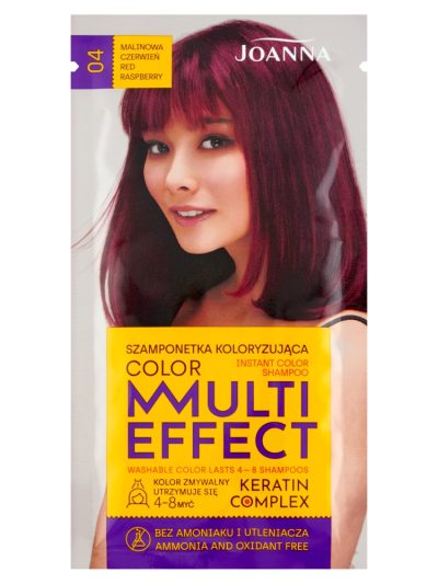 Joanna Multi Effect Color szamponetka koloryzująca 04 Malinowa Czerwień 35g