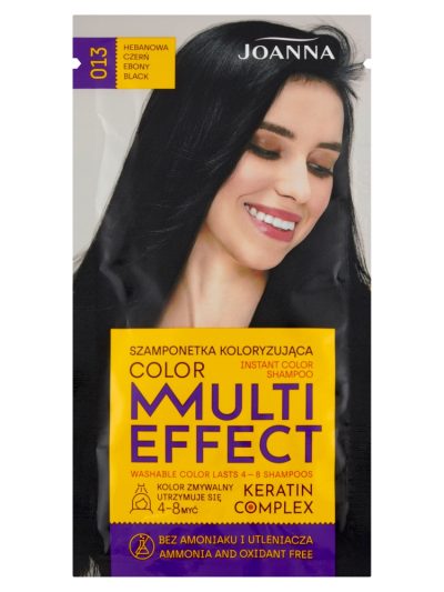 Joanna Multi Effect Color szamponetka koloryzująca 013 Hebanowa Czerń 35g