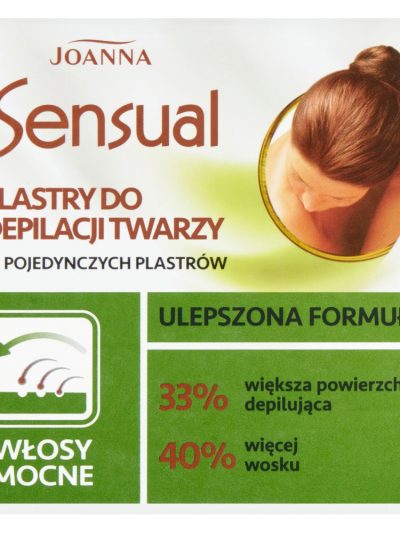Joanna Sensual plastry do depilacji twarzy włosy mocne 16szt + tubka z oliwką łagodzącą 10ml