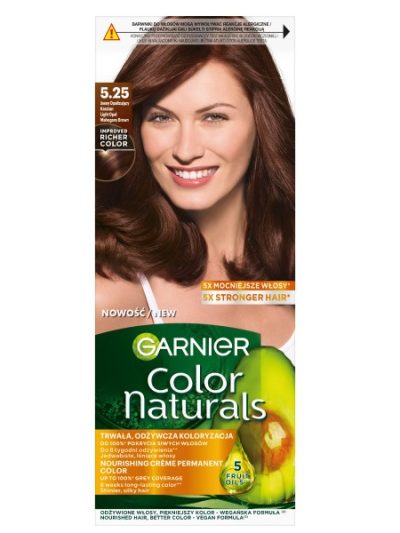 Garnier Color Naturals odżywcza farba do włosów 5.25 Jasny Opalizujący Kasztan