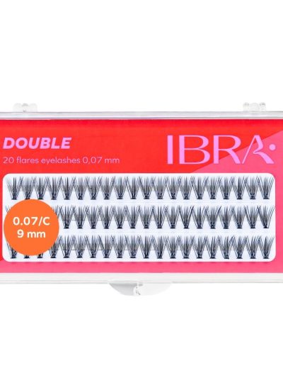Ibra Double kępki sztucznych rzęs 0.07 C-9mm 60szt.