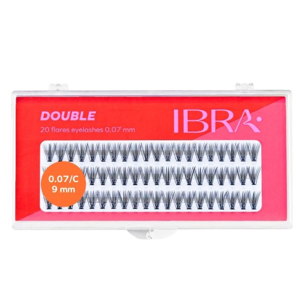 Ibra Double kępki sztucznych rzęs 0.07 C-9mm 60szt.