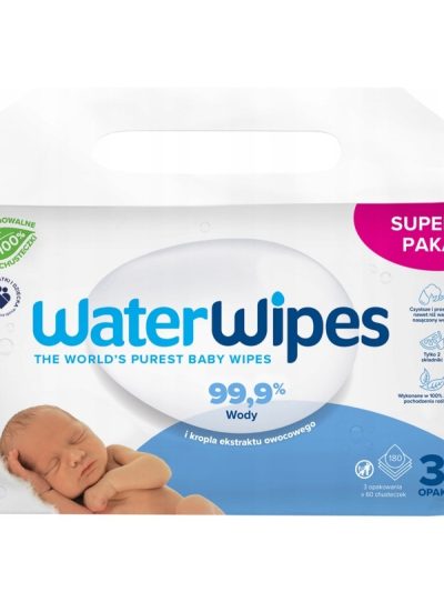 WaterWipes BIO chusteczki nawilżane dla dzieci 3x60szt.