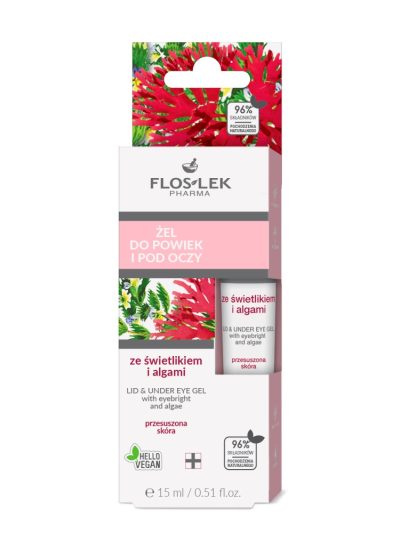 Floslek Żel do powiek i pod oczy ze świetlikiem i algami 15ml