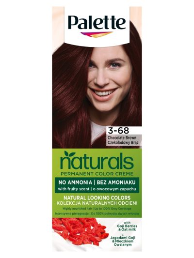 Palette Permanent Naturals Color Creme farba do włosów trwale koloryzująca 868/ 3-68 Czekoladowy Brąz