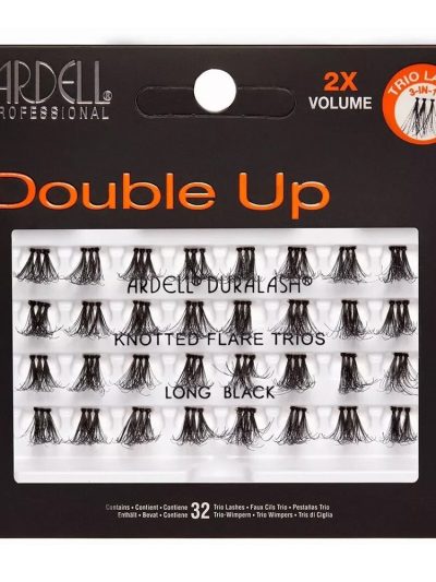 Ardell Double Up kępki rzęs z węzełkami Long Black 32szt