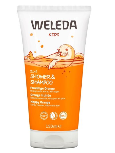 Weleda Kids 2w1 szampon i płyn do mycia ciała Happy Orange 150ml