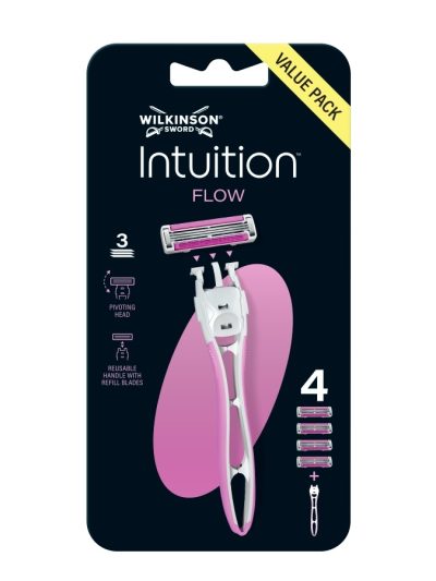 Wilkinson Intuition Flow maszynka do golenia z 3 ostrzami i 4 wkłady