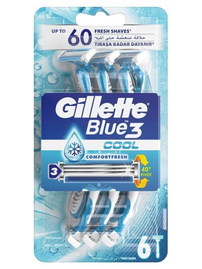 Gillette Blue3 Cool jednorazowe maszynki do golenia dla mężczyzn 6szt