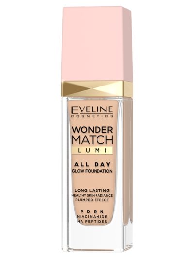 Eveline Cosmetics Wonder Match Lumi All Day Glow długotrwały podkład rozświetlający 20 Nude 30ml