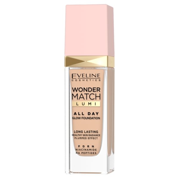 Eveline Cosmetics Wonder Match Lumi All Day Glow długotrwały podkład rozświetlający 20 Nude 30ml