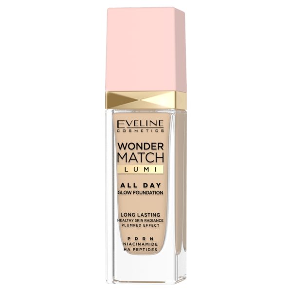 Eveline Cosmetics Wonder Match Lumi All Day Glow długotrwały podkład rozświetlający 15 Neutral 30ml