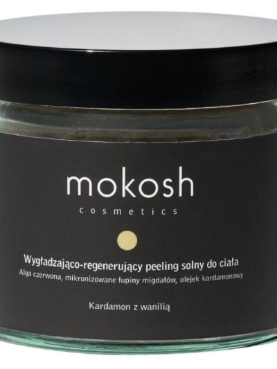 Mokosh Wygładzająco-regenerujący peeling solny do ciała Kardamon z wanilią 300g