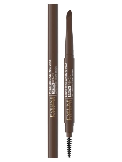Eveline Cosmetics Microblading Brow Pencil 2in1 precyzyjna kredka do brwi 02 Soft Brown
