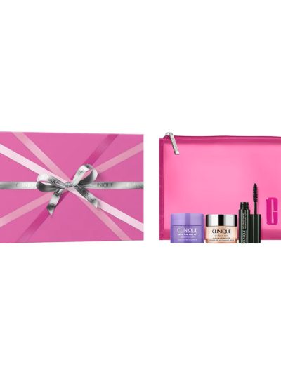 Clinique Eye Favorites zestaw krem pod oczy 15ml + balsam oczyszczający 15ml + tusz do rzęs 3.5ml + kosmetyczka