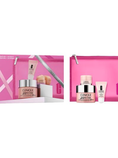 Clinique Hydrate + Protect zestaw krem nawilżający SPF25 50ml + balsam do ust 7ml + krem-żel pod oczy 5ml