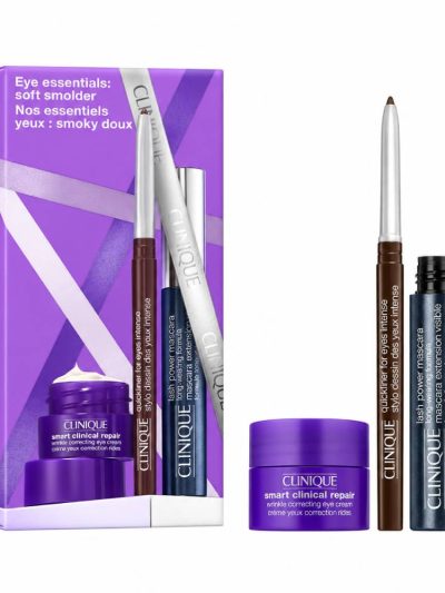 Clinique Eye Essentials: Soft Smolder zestaw tusz do rzęs 6ml + eyeliner w kredce 0.14g + krem pod oczy 5ml