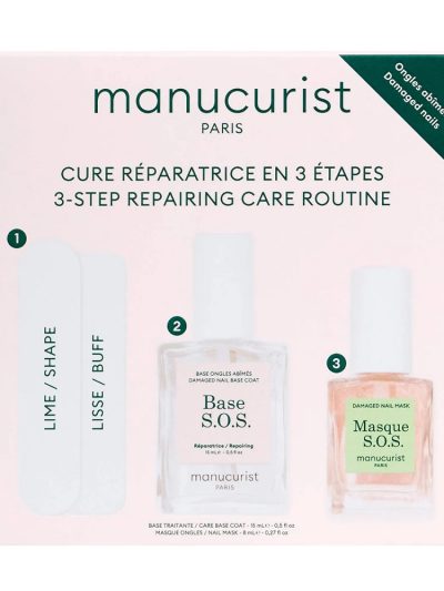 Manucurist 3-Step Repairing Care Routine zestaw do pielęgnacji zniszczonych i osłabionych paznokci