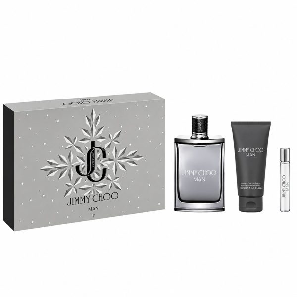 Jimmy Choo Man zestaw woda toaletowa spray 100ml + żel pod prysznic 100ml + woda toaletowa spray 7.5ml