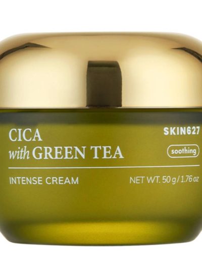 SKIN627 Cica With Green Tea kojąco-nawilżający krem do twarzy 50g