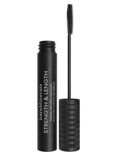 bareMinerals Strength & Length Serum-Infused Mascara wzmacniająco-wydłużający tusz do rzęs Extreme Black 8ml