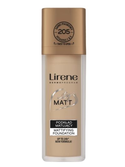Lirene City Matt podkład matujący 205 Piaskowy 30ml