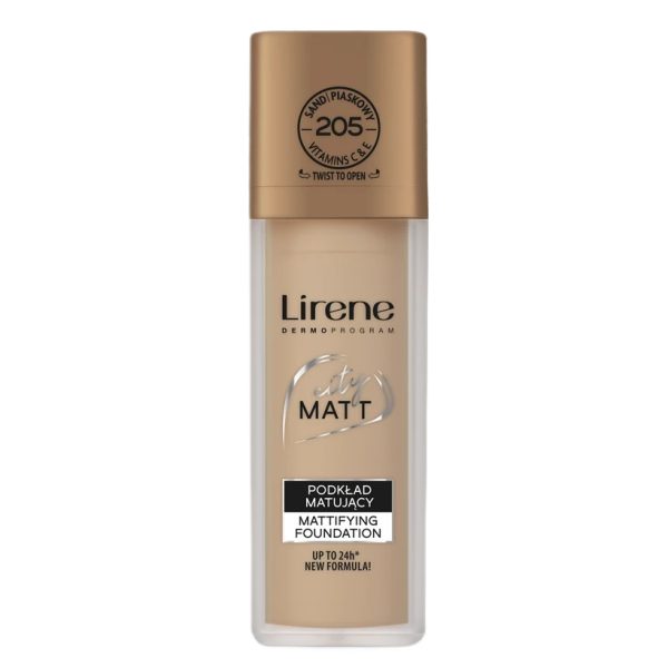 Lirene City Matt podkład matujący 205 Piaskowy 30ml