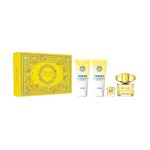 Versace Yellow Diamond zestaw woda toaletowa spray 90ml + balsam do ciała 100ml + żel pod prysznic 100ml + woda toaletowa 5ml