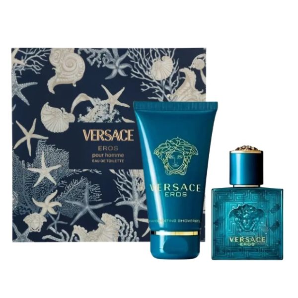 Versace Eros Pour Homme zestaw woda toaletowa spray 30ml + żel pod prysznic 50ml