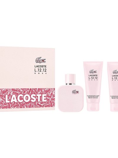 Lacoste L.12.12 Rose zestaw woda perfumowana spray 100ml + balsam do ciała 2x100ml