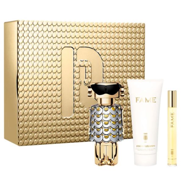 Paco Rabanne Fame zestaw woda perfumowana spray 80ml + balsam do ciała 100ml + woda perfumowana spray 10ml